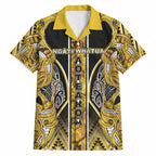 Aotearoa Ngati Whatua Hawaiian Shirt Maori Tribal Gold Paua Shell Pattern