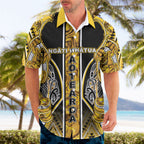 Aotearoa Ngati Whatua Hawaiian Shirt Maori Tribal Gold Paua Shell Pattern