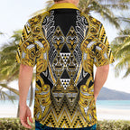 Aotearoa Ngati Whatua Hawaiian Shirt Maori Tribal Gold Paua Shell Pattern