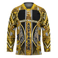 Aotearoa Ngati Whatua Hockey Jersey Maori Tribal Gold Paua Shell Pattern