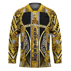 Aotearoa Ngati Whatua Hockey Jersey Maori Tribal Gold Paua Shell Pattern