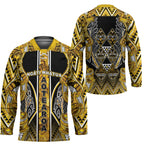 Aotearoa Ngati Whatua Hockey Jersey Maori Tribal Gold Paua Shell Pattern