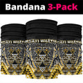 Aotearoa Ngati Whatua Neck Gaiter Maori Tribal Gold Paua Shell Pattern