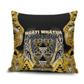 Aotearoa Ngati Whatua Pillow Cover Maori Tribal Gold Paua Shell Pattern