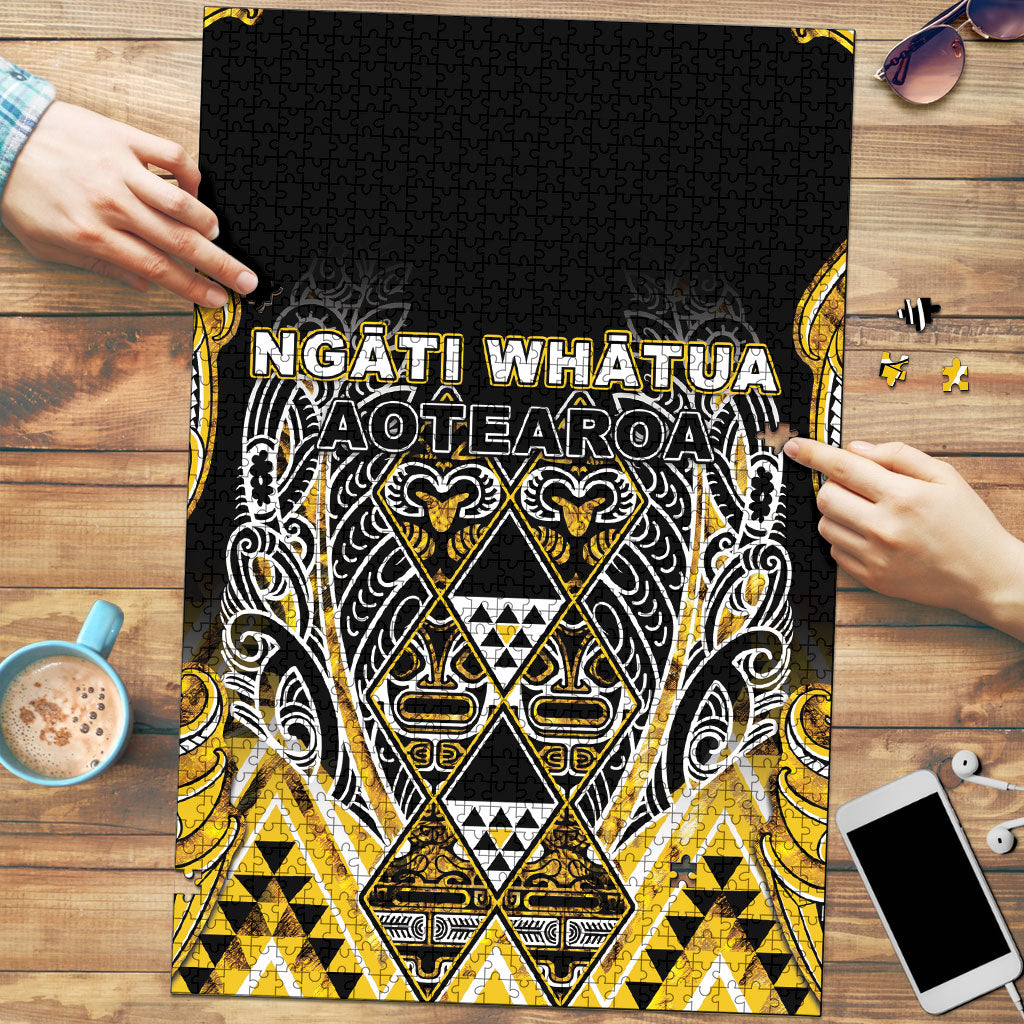 Aotearoa Ngati Whatua Puzzle Maori Tribal Gold Paua Shell Pattern