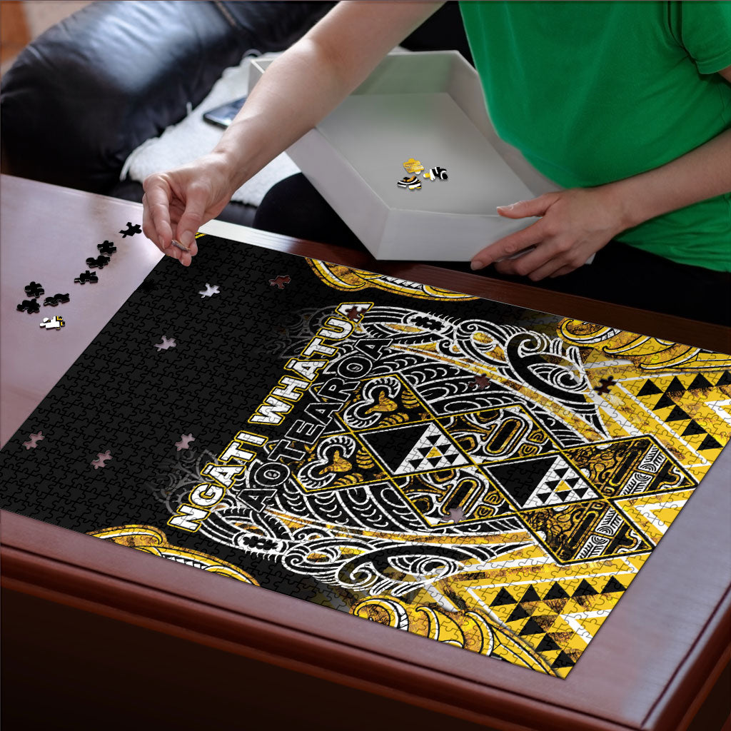 Aotearoa Ngati Whatua Puzzle Maori Tribal Gold Paua Shell Pattern