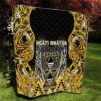 Aotearoa Ngati Whatua Quilt Maori Tribal Gold Paua Shell Pattern