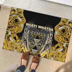 Aotearoa Ngati Whatua Rubber Doormat Maori Tribal Gold Paua Shell Pattern