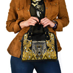 Aotearoa Ngati Whatua Shoulder Handbag Maori Tribal Gold Paua Shell Pattern