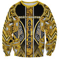 Aotearoa Ngati Whatua Sweatshirt Maori Tribal Gold Paua Shell Pattern