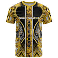 Aotearoa Ngati Whatua T Shirt Maori Tribal Gold Paua Shell Pattern
