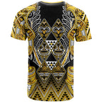 Aotearoa Ngati Whatua T Shirt Maori Tribal Gold Paua Shell Pattern
