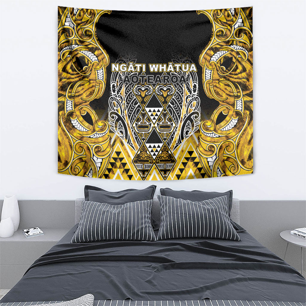 Aotearoa Ngati Whatua Tapestry Maori Tribal Gold Paua Shell Pattern