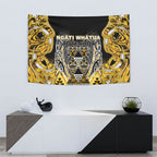 Aotearoa Ngati Whatua Tapestry Maori Tribal Gold Paua Shell Pattern