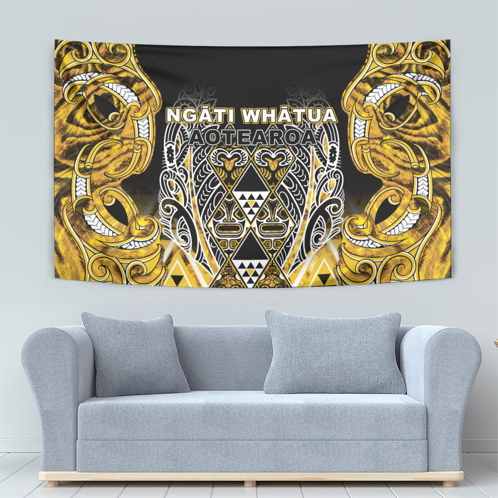 Aotearoa Ngati Whatua Tapestry Maori Tribal Gold Paua Shell Pattern