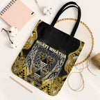 Aotearoa Ngati Whatua Tote Bag Maori Tribal Gold Paua Shell Pattern