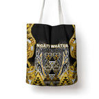 Aotearoa Ngati Whatua Tote Bag Maori Tribal Gold Paua Shell Pattern