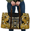 Aotearoa Ngati Whatua Travel Bag Maori Tribal Gold Paua Shell Pattern