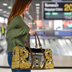 Aotearoa Ngati Whatua Travel Bag Maori Tribal Gold Paua Shell Pattern