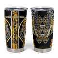 Aotearoa Ngati Whatua Tumbler Cup Maori Tribal Gold Paua Shell Pattern
