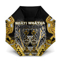 Aotearoa Ngati Whatua Umbrella Maori Tribal Gold Paua Shell Pattern