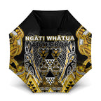 Aotearoa Ngati Whatua Umbrella Maori Tribal Gold Paua Shell Pattern