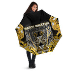 Aotearoa Ngati Whatua Umbrella Maori Tribal Gold Paua Shell Pattern