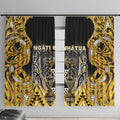 Aotearoa Ngati Whatua Window Curtain Maori Tribal Gold Paua Shell Pattern