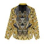 Aotearoa Ngati Whatua Women Casual Shirt Maori Tribal Gold Paua Shell Pattern