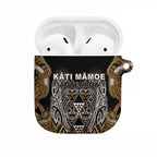 Aotearoa Kati Mamoe AirPods Case Maori Brown Tribal Paua Shell Pattern
