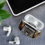 Aotearoa Kati Mamoe AirPods Case Maori Brown Tribal Paua Shell Pattern