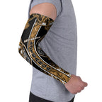 Aotearoa Kati Mamoe Arm Sleeves Maori Brown Tribal Paua Shell Pattern