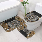 Aotearoa Kati Mamoe Bathroom Set Maori Brown Tribal Paua Shell Pattern