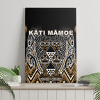 Aotearoa Kati Mamoe Canvas Wall Art Maori Brown Tribal Paua Shell Pattern