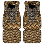 Aotearoa Kati Mamoe Car Mats Maori Brown Tribal Paua Shell Pattern