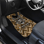 Aotearoa Kati Mamoe Car Mats Maori Brown Tribal Paua Shell Pattern