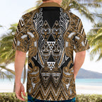 Aotearoa Kati Mamoe Hawaiian Shirt Maori Brown Tribal Paua Shell Pattern