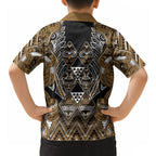 Aotearoa Kati Mamoe Hawaiian Shirt Maori Brown Tribal Paua Shell Pattern