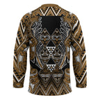 Aotearoa Kati Mamoe Hockey Jersey Maori Brown Tribal Paua Shell Pattern
