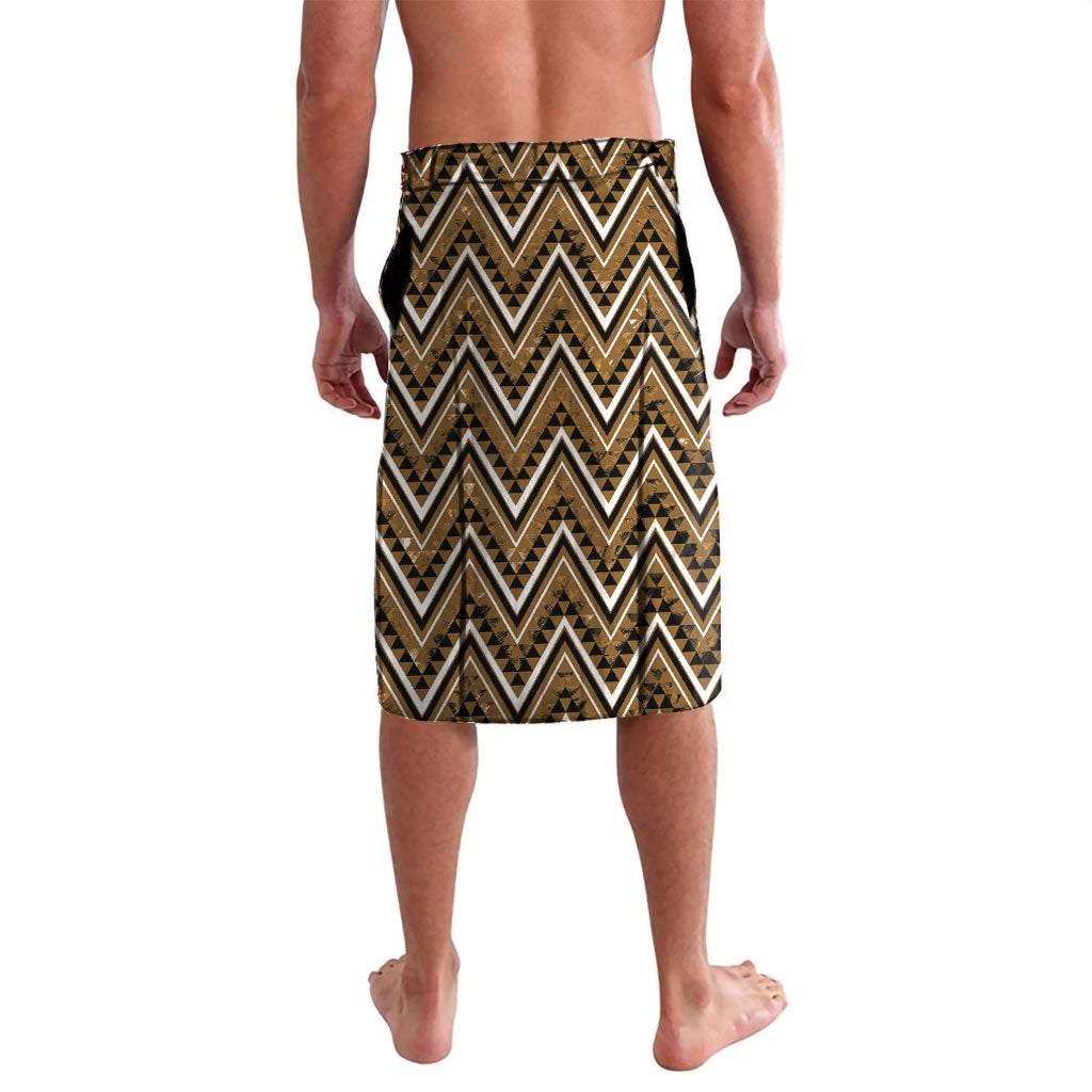 Aotearoa Kati Mamoe Lavalava Maori Brown Tribal Paua Shell Pattern