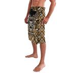 Aotearoa Kati Mamoe Lavalava Maori Brown Tribal Paua Shell Pattern