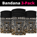 Aotearoa Kati Mamoe Neck Gaiter Maori Brown Tribal Paua Shell Pattern