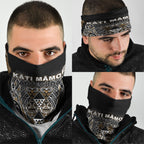 Aotearoa Kati Mamoe Neck Gaiter Maori Brown Tribal Paua Shell Pattern