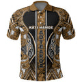 Aotearoa Kati Mamoe Polo Shirt Maori Brown Tribal Paua Shell Pattern