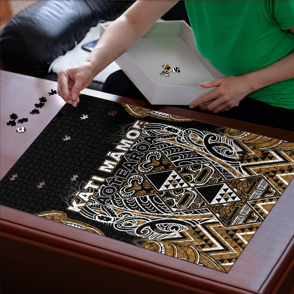 Aotearoa Kati Mamoe Puzzle Maori Brown Tribal Paua Shell Pattern