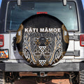 Aotearoa Kati Mamoe Spare Tire Cover Maori Brown Tribal Paua Shell Pattern