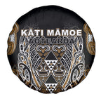 Aotearoa Kati Mamoe Spare Tire Cover Maori Brown Tribal Paua Shell Pattern