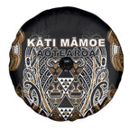 Aotearoa Kati Mamoe Spare Tire Cover Maori Brown Tribal Paua Shell Pattern