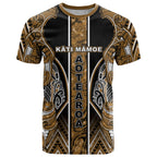 Aotearoa Kati Mamoe T Shirt Maori Brown Tribal Paua Shell Pattern