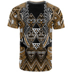 Aotearoa Kati Mamoe T Shirt Maori Brown Tribal Paua Shell Pattern